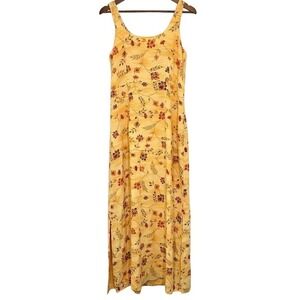 Eddie Bauer Yellow Floral Maxi Dress